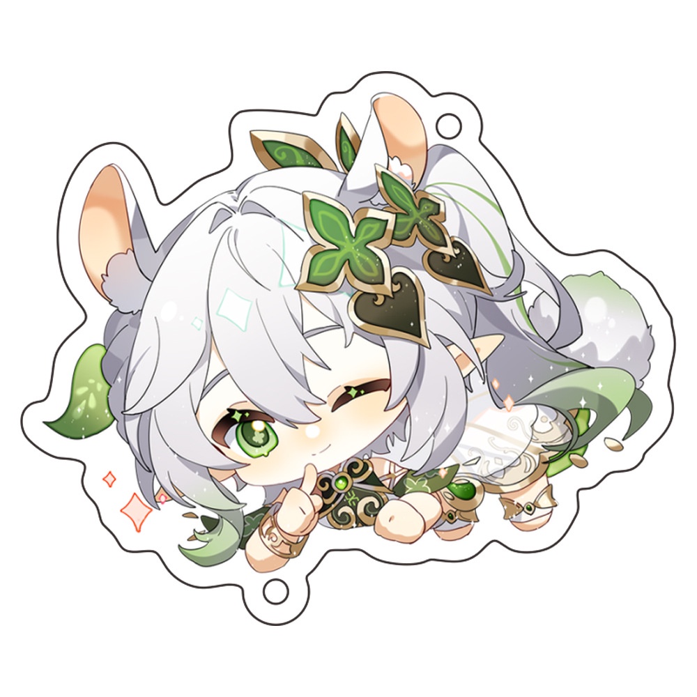 Móc Khóa Hai Mặt Bằng Acrylic Trong Suốt In Hình Anime Dễ Thương