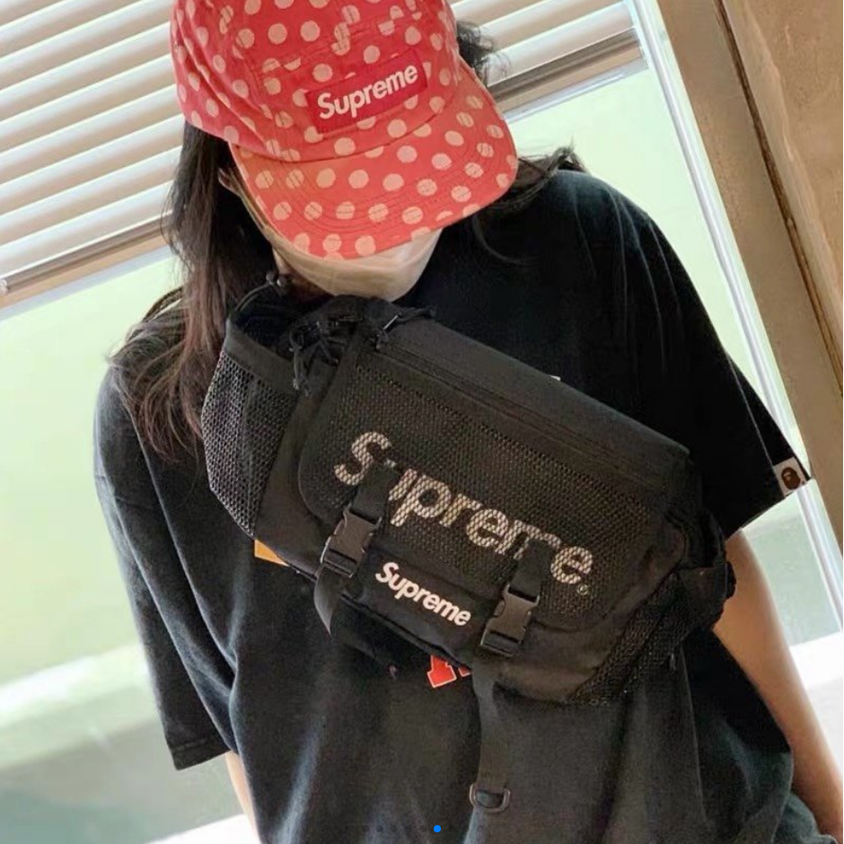 Túi đeo chéo FW19 in chữ Supreme thời trang năng động