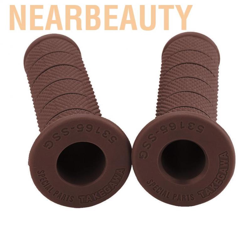 Nearbeauty 2 pcs Motorcycle Handgrip Handlebar End Cap Plug Slider Standard Bar