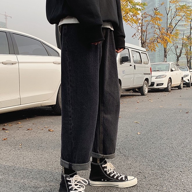 Quần jean dài ống rộng thời trang mới đơn giản dành cho nam | BigBuy360 - bigbuy360.vn