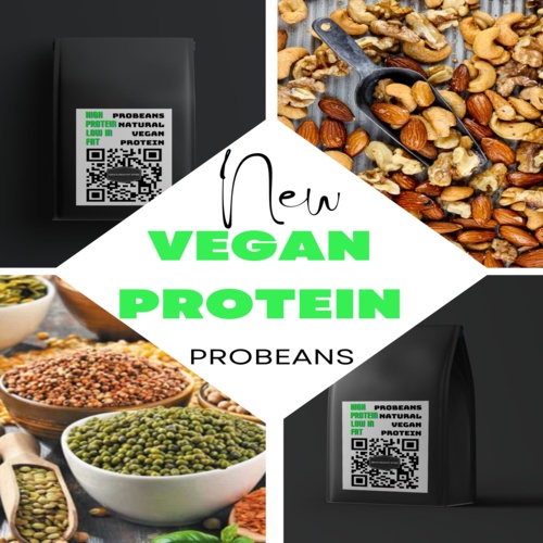 Vegan Protein Power Đạm Whey Thực Vật Hữu Cơ Organic-Bột Tăng Cơ Tập Gym/Tăng Cân/Giảm Mỡ  ProBeans-500g