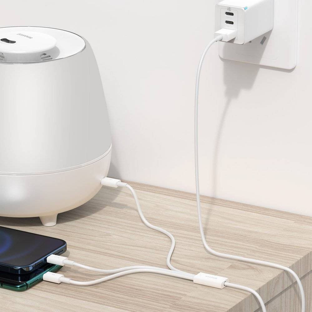 Dây sạc 3 đầu Baseus lightning micro usb type c - Cáp 3 trong 1 silicon cho ios và andoird .. baseusmall