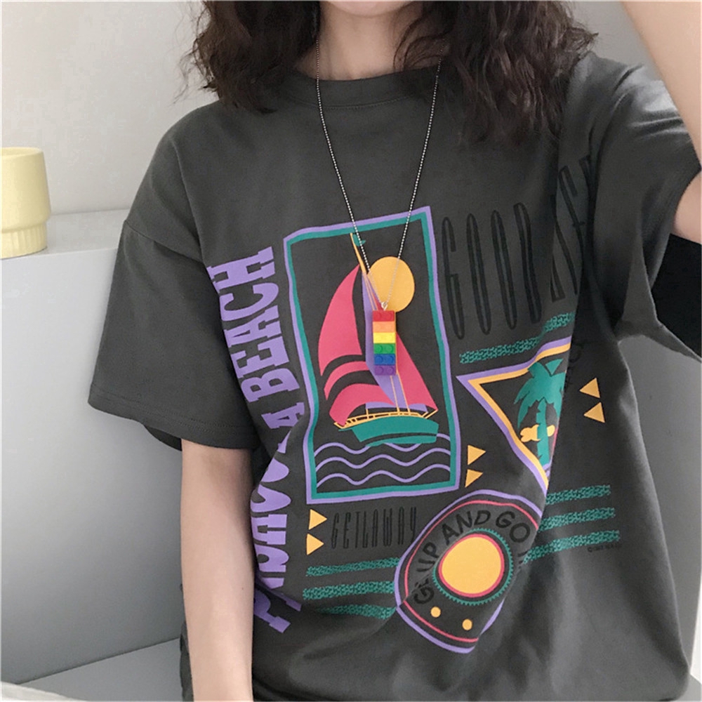 Dây Chuyền Mặt Khối Cầu Vồng Phong Cách Hip Hop Cá Tính