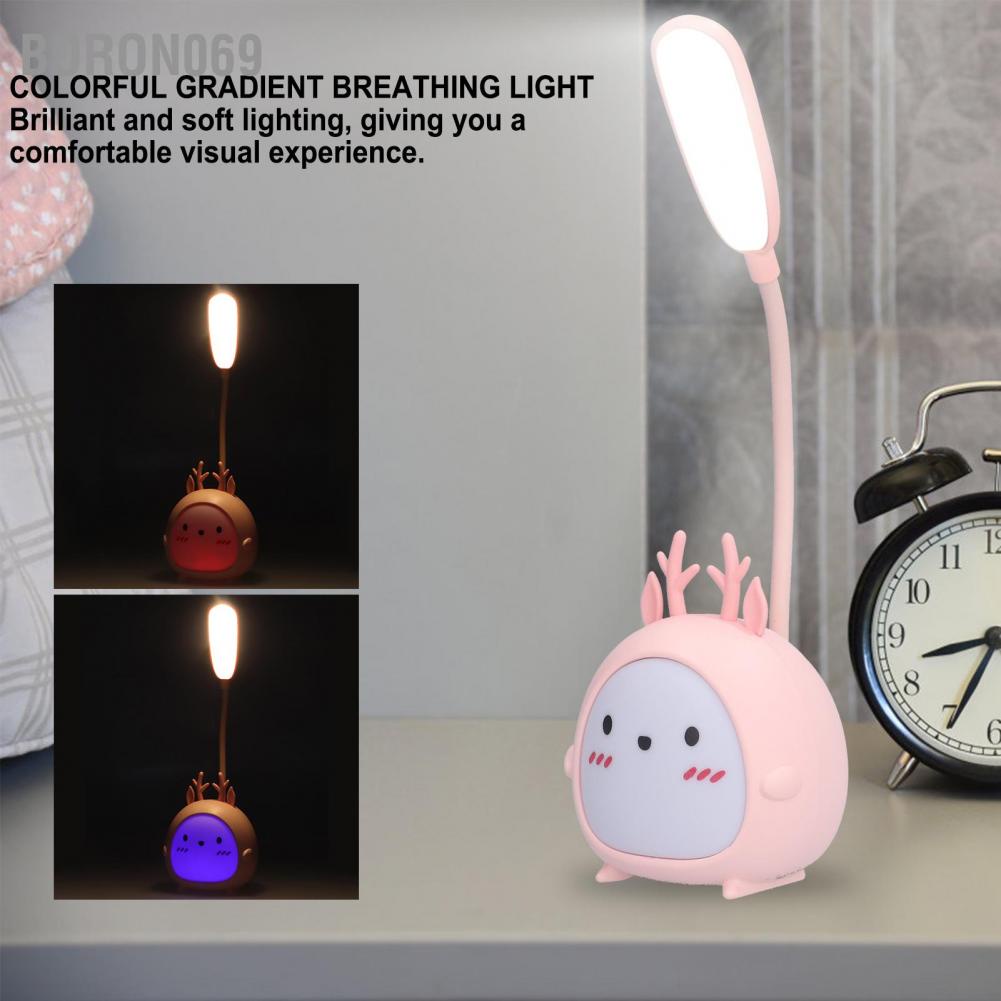 Boron069 Đèn bàn LED Hình động vật Sạc USB Bảo vệ mắt Ánh sáng máy tính để cho văn phòng ngủ