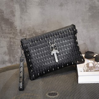 Túi Cầm Tay Clutch Nam Có Kèm Dây Đeo Chéo Chất Liệu Da Pu Cao Cấp