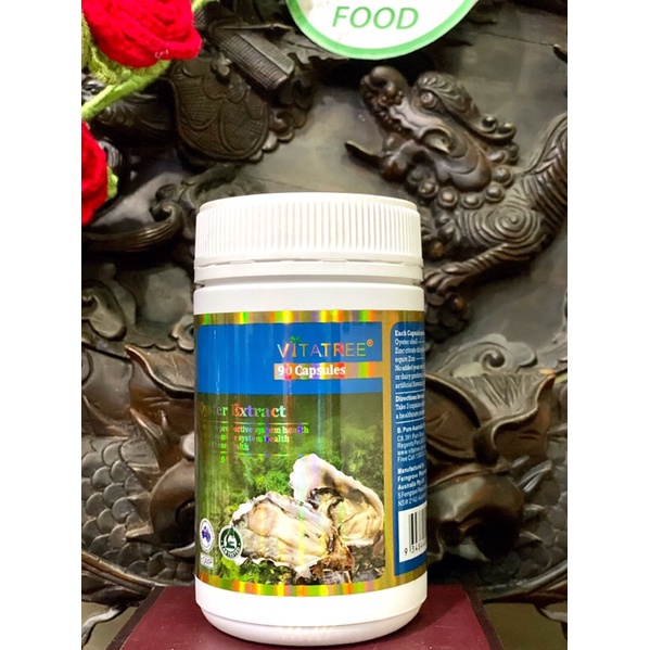 Viên uống tinh chất hàu Vitatree Oyster Extract Úc tăng cường sinh lý nam - Hộp 90 viên.