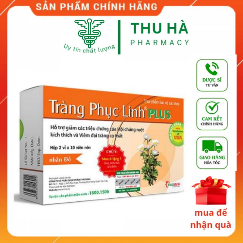 Tràng Phục Linh pluss hộp 20 viên - Tái tạo và phục hồi niêm mạc đại tràng cho người đại tràng kích thích