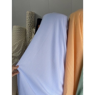 vải caro xốp Hàn Quốc