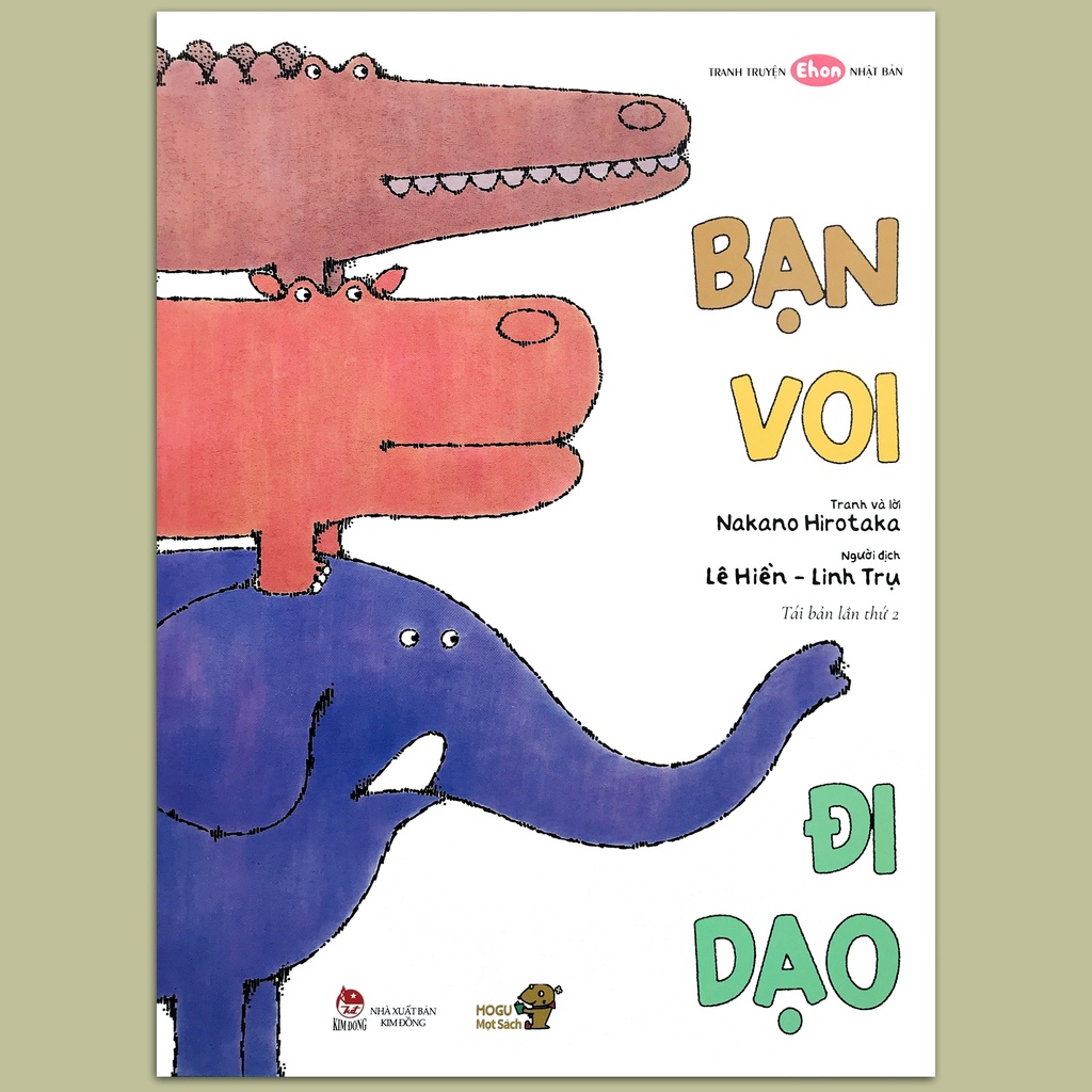 Sách - Tranh Truyện Ehon Nhật Bản - Bé làm quen với Ehon 0 - 3 tuổi - Bạn Voi Đi Dạo