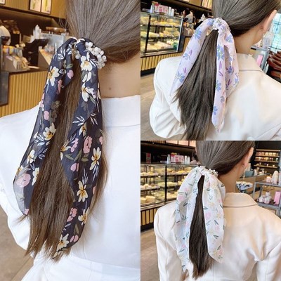 Korean pearl headband tying hair headband bow headband