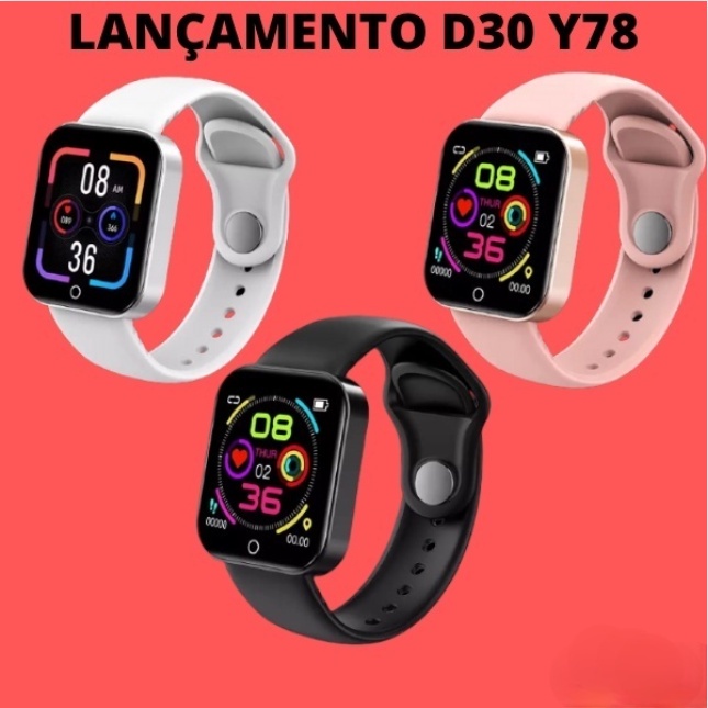 Y78 Đồng hồ bluetooth thông minh không thấm nước ghi nhịp tim đo huyết áp D30