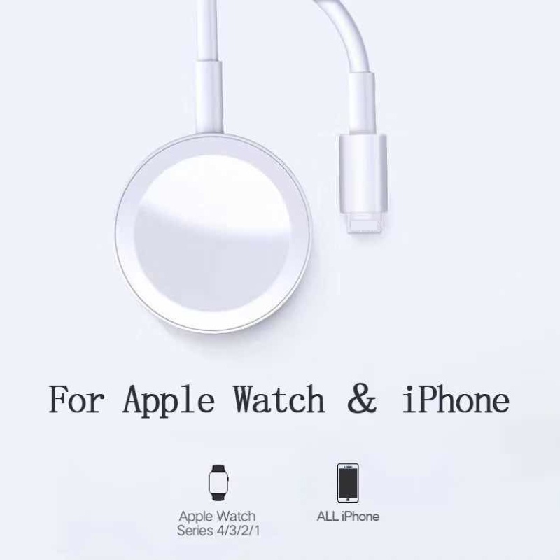 Đa Năng 2 Trong 1 Bộ Sạc Không Dây Cho Các Dòng Đồng Hồ Apple 5 4 3 2 1 USB cáp Sạc Từ Dành Cho iPhone IWatch Series7 ]