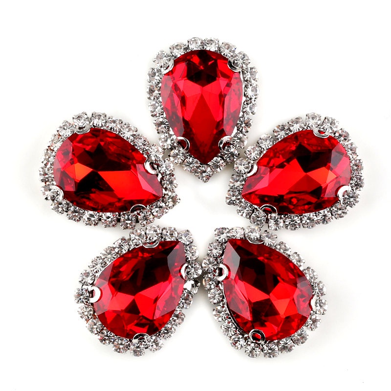 Set 10 / 50 Khóa Cài Kính Đính Đá Nhiều Màu Sắc Dùng May Vá Quần Áo DIY