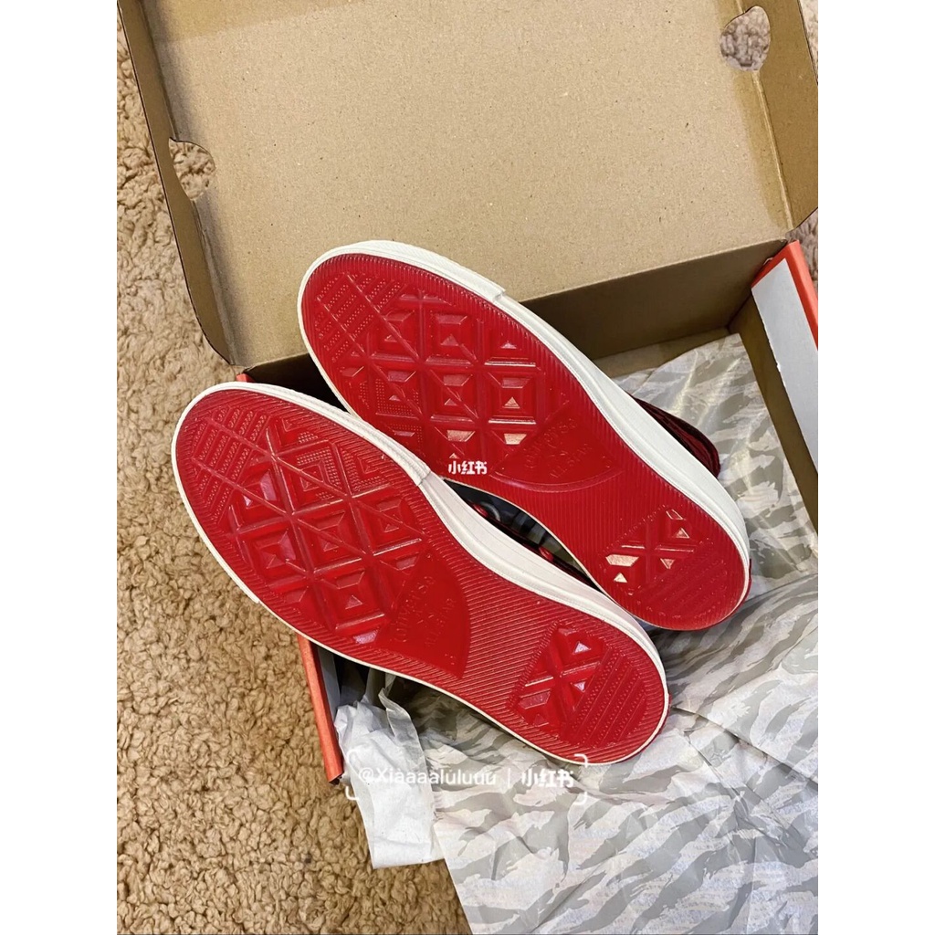 Converse Giày Thể Thao Cổ Cao Họa Tiết Kẻ Sọc Chất Liệu canvas Thời Trang Cho Nam Và Nữ-49