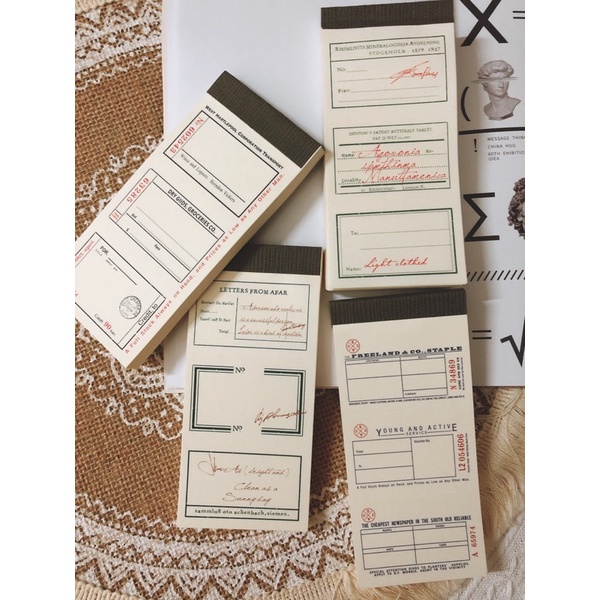 Set mix 24 tờ /4 mẫu notepad trang trí journal