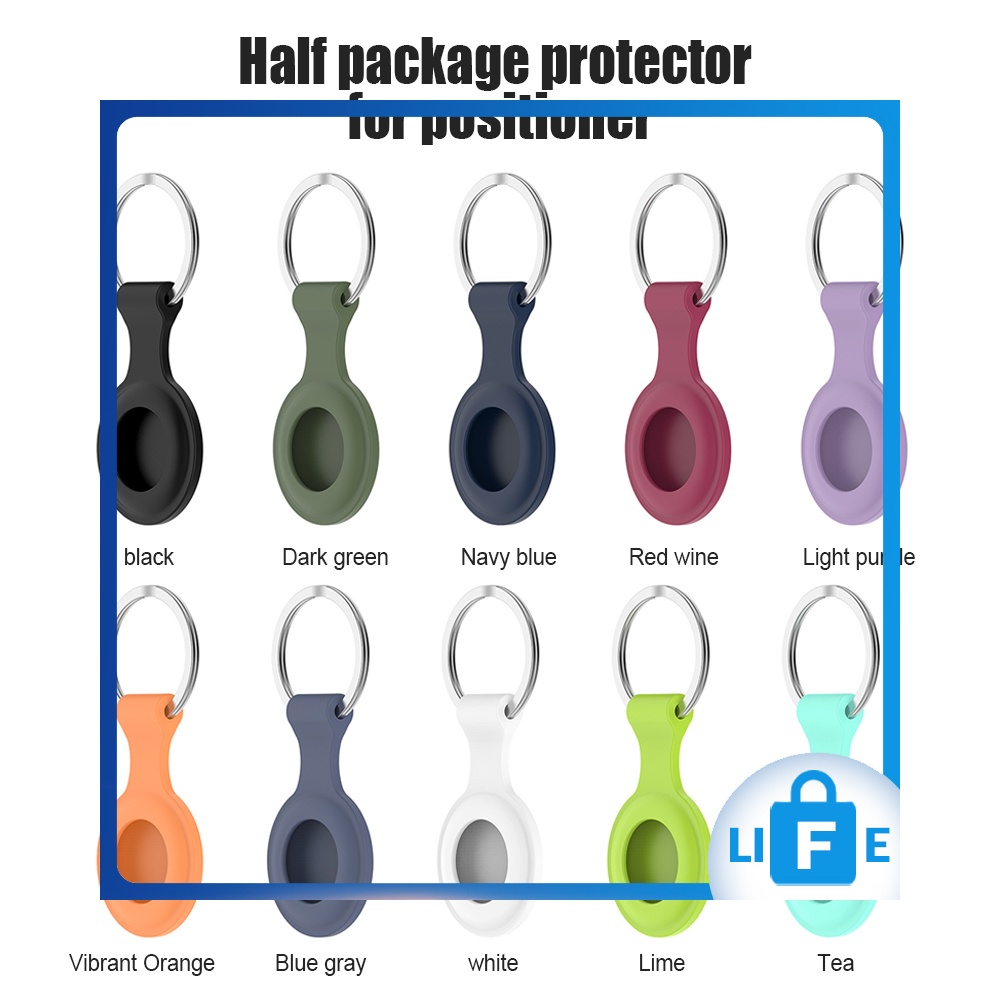 【GTD | COD】 Protective Case Compatible with Airtags 2021 Silicone Holder with Key Chain Portable Protector Case Easy Attach