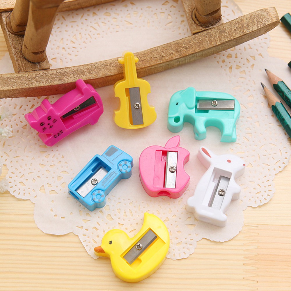 1Pcs Candy Color Pencil Sharpener Student School Stationery Supplies Prize Gift