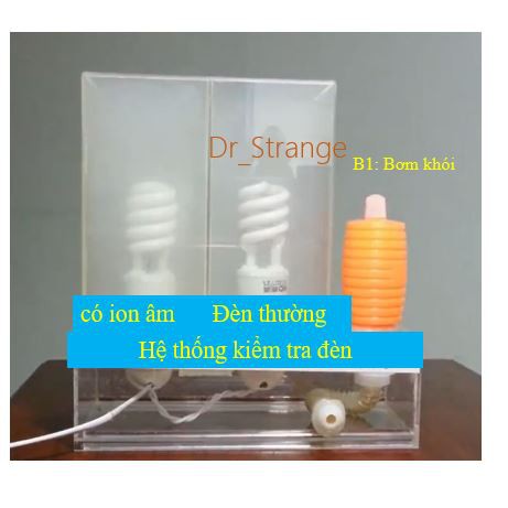 Đèn ION ÂM xoắn huỳnh quang công suất cao 02 râu chiếu sáng-lọc không khí-khử mùi-khử khuẩn