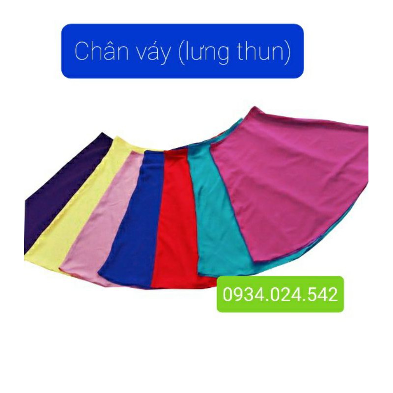 Chân váy may sẵn mặc áo dài cách tân (lưng thun)