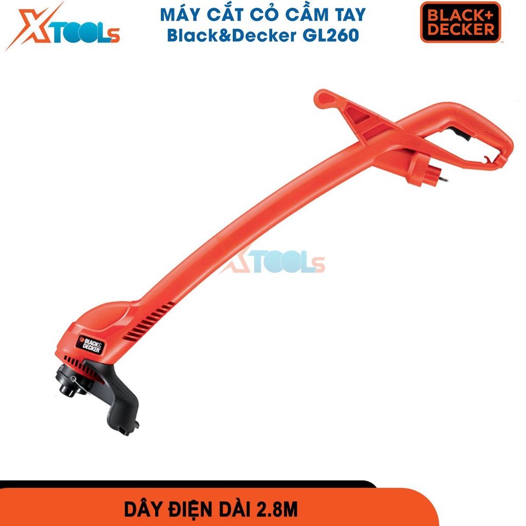 Máy cắt cỏ cầm tay 250W GL260, công nghệ cắt bằng dây cước, độ cắt rộng 23cm, dây dẫn điện dài 6m [CHÍNH HÃNG][XTOOLS]