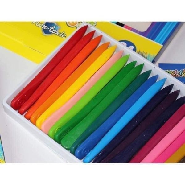 Bộ 24 Bút Màu Sáp - Màu Hữu Cơ Cho Bé Tập Vẽ - Cao Cấp Tự Nhiên An Toàn