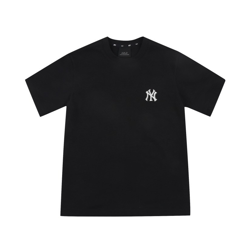 Áo Thun MLB NY Unisex🔴FREESHIP🔴MLB Basic Big Logo NY Black Tee Chính Hãng - Áo Phông NY  - Simple Sneaker
