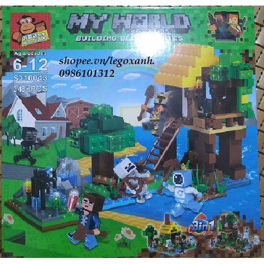 Lắp ráp xếp hình not Lego MineCraft My World 10043 : Cuộc tấn công làng chài ven biển