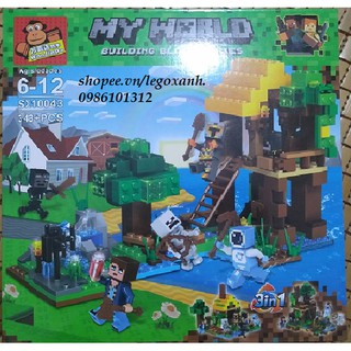 Lắp ráp xếp hình not Lego MineCraft My World 10043 : Cuộc tấn công làng chài ven biển