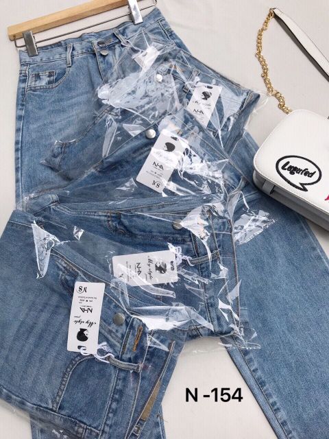 Baggy jeans rách sườn ver.2 loe nhẹ vải mềm lưng cao ulzzang kèm ảnh thật