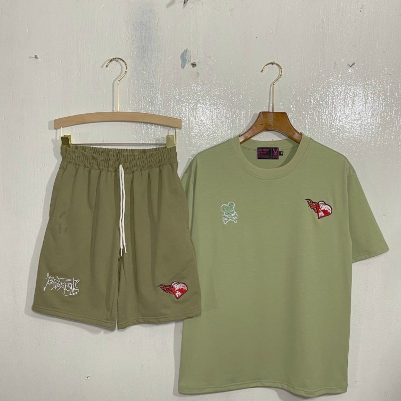 Áo Thun Nam Nữ - Áo thun tay lỡ nam nữ logo thêu form unisex (Ảnh thật)