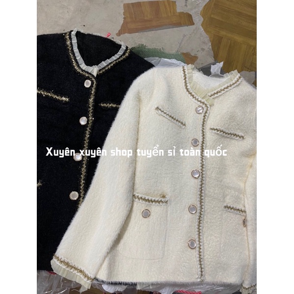 Áo khoác tiểu thư len lông mịn | BigBuy360 - bigbuy360.vn