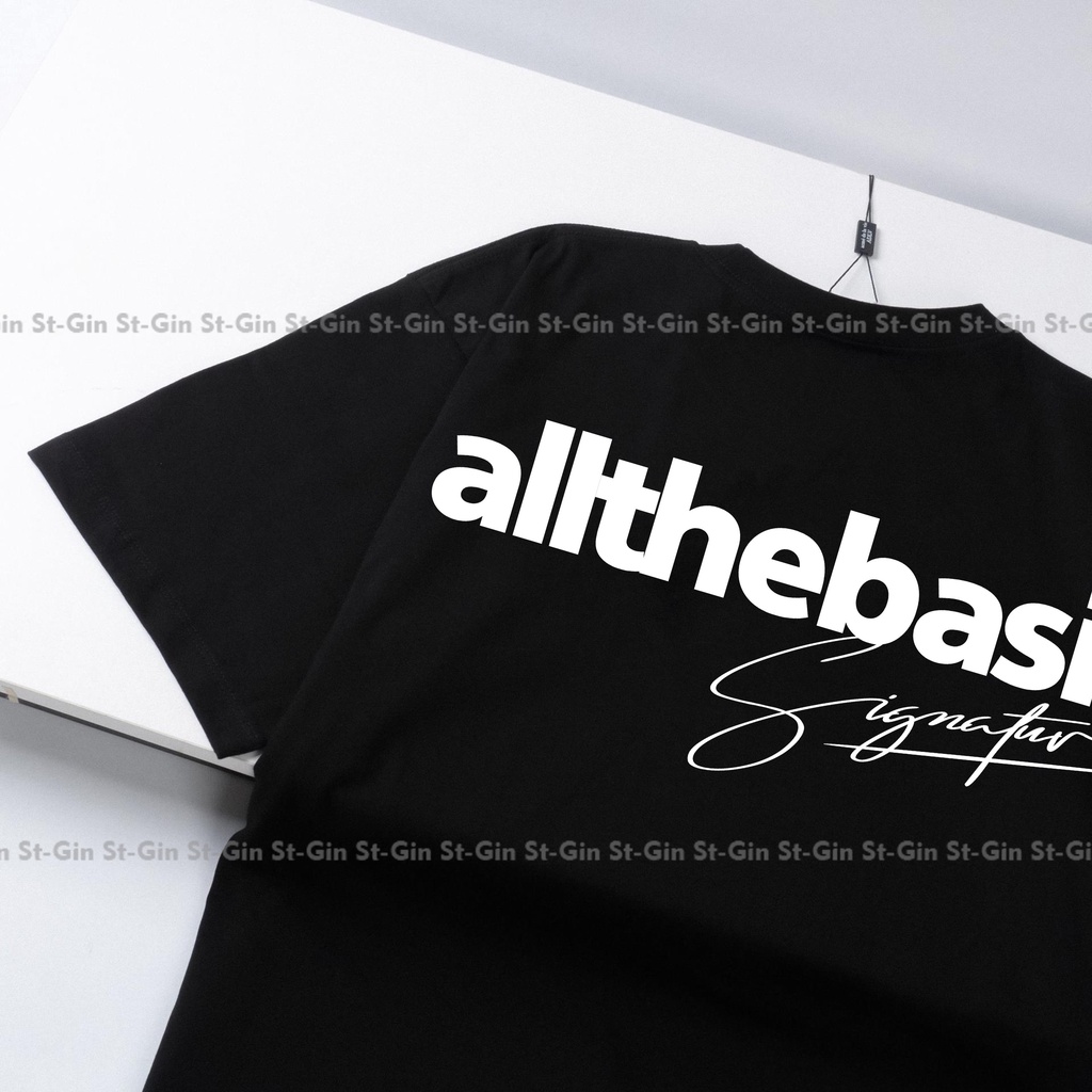 Áo thun all the bas.ic, vải cotton xịn, unisex, đen và wash