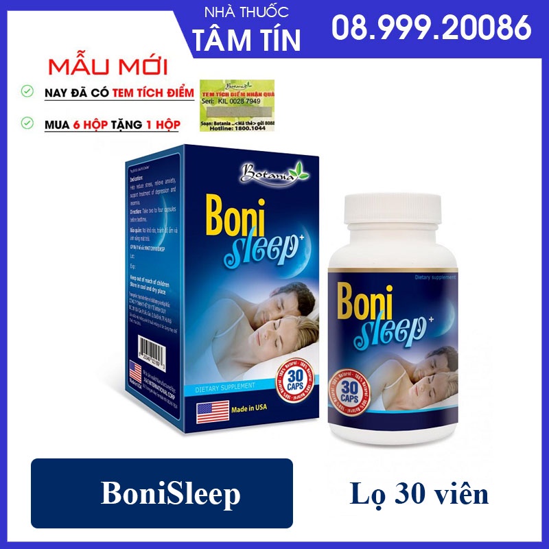 [CHÍNH HÃNG Tích điểm Mua 6 Tặng 1 ] BoniSleep (30 viên)