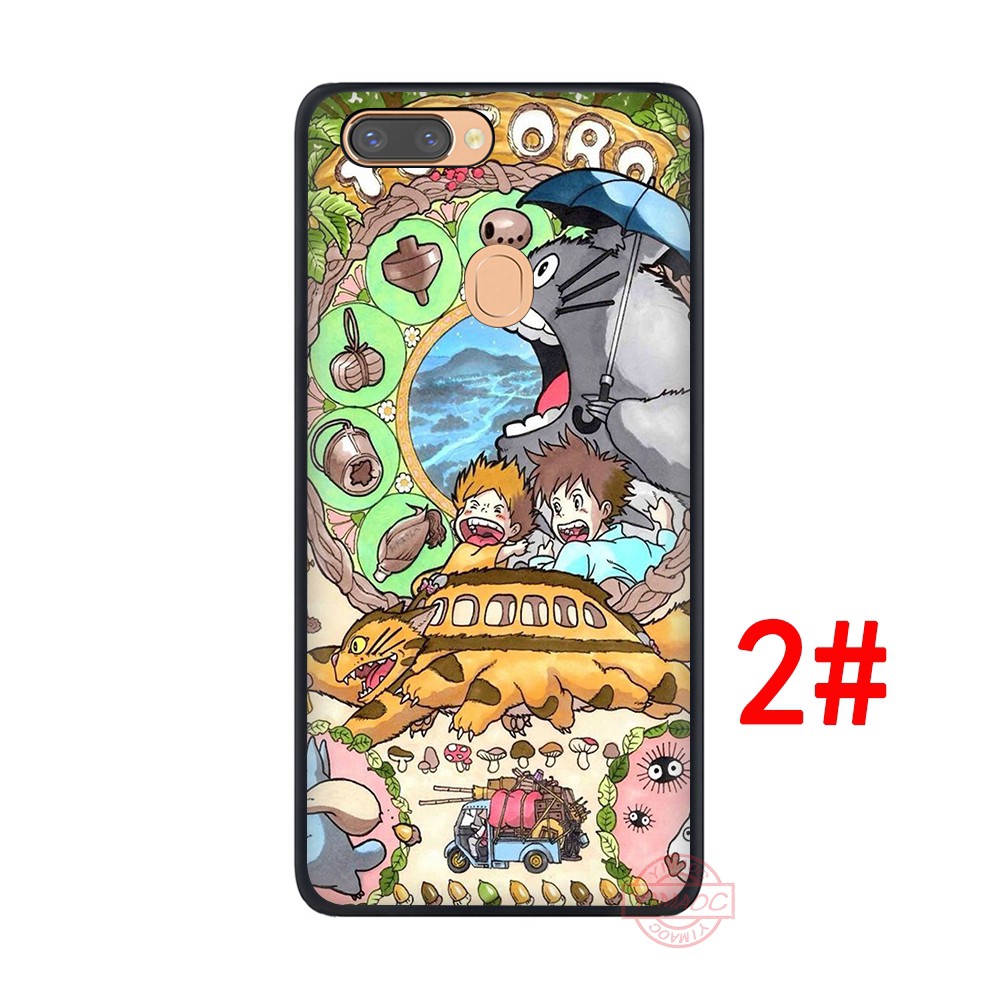 Ốp điện thoại cho OPPO A3S A5 A5S A7 A37 A39 A57 A59 A77 A83 F1S F3 F5 F7 F9 Pro in hình Anime Spirited Away Totoro