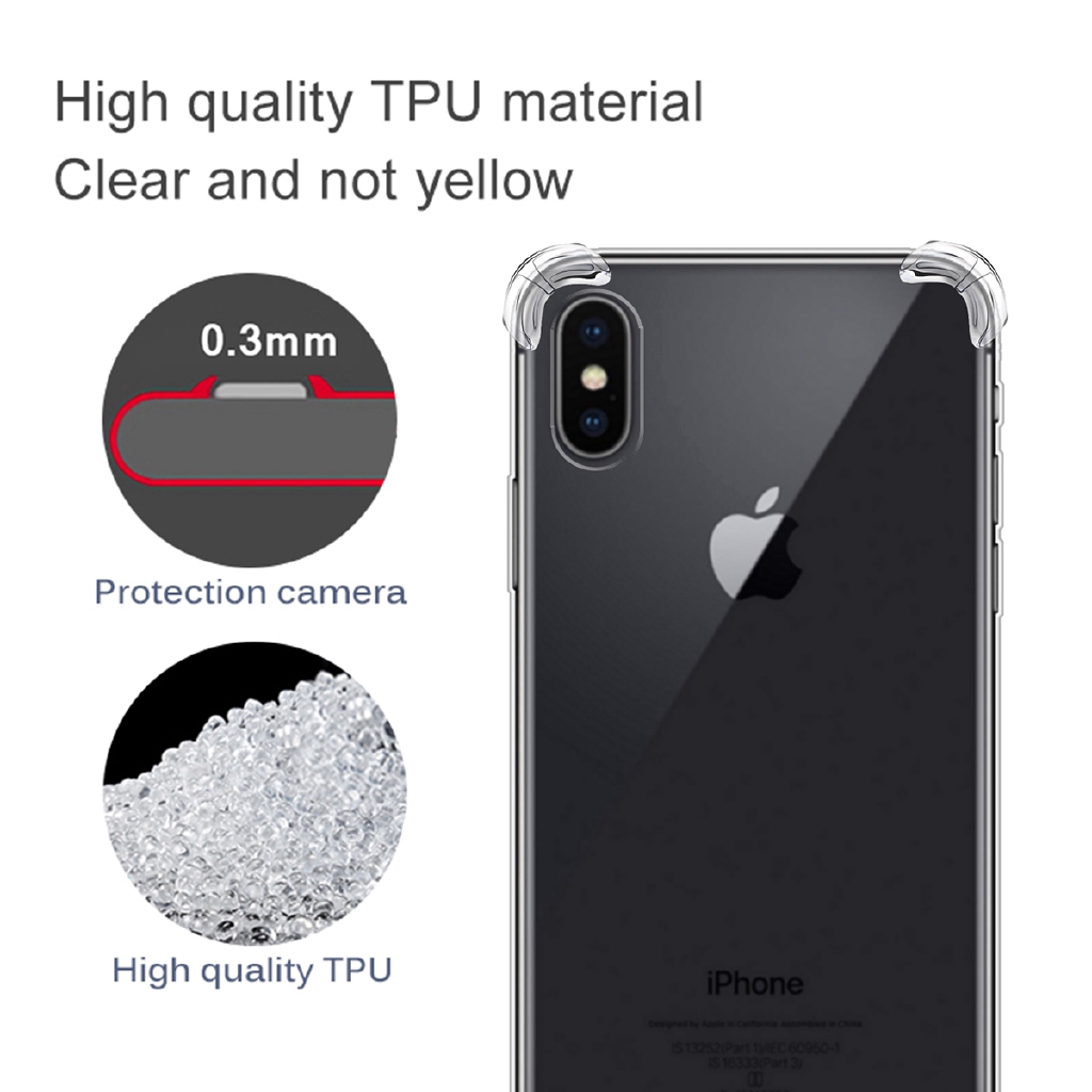 Vỏ chống rơi case For iPhone 6 6S Plus 6  7 8 7+ 8+ Vỏ bảo vệ X XS XR Xs Max transparent Ốp lưng | BigBuy360 - bigbuy360.vn