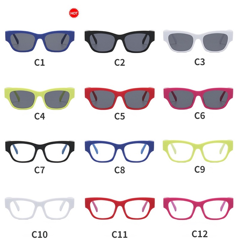 Kính Mát Mắt Mèo Chống Tia UV Màu Sắc Kẹo Ngọt Phong Cách Retro Hàn Quốc Cho Nữ