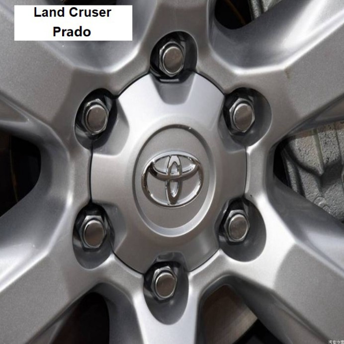 Sản Phẩm Logo chụp mâm, ốp lazang bánh xe ô tô Toyota Land Cruiser Prado - Mâm 18 inch 2014, 2015, 2016, 2017, 2018, 201