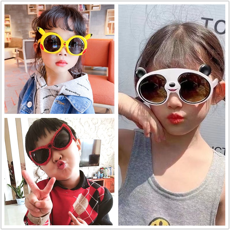 Kính Mát Chống Tia UV Họa Tiết Hoạt Hình Đáng Yêu Thời Trang Cho Bé