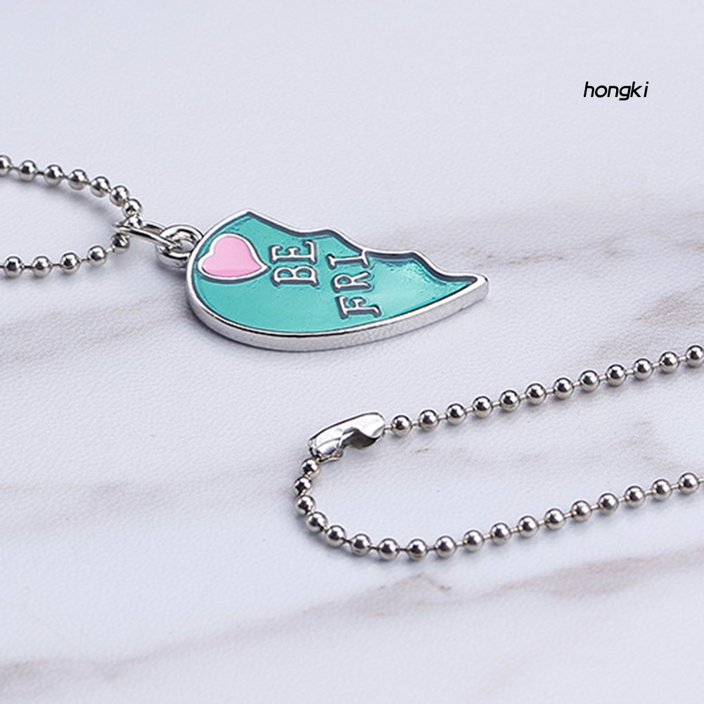 Bộ 2 vòng cổ Mặt Nửa Trái Tim Ghép Cho Bạn Thân