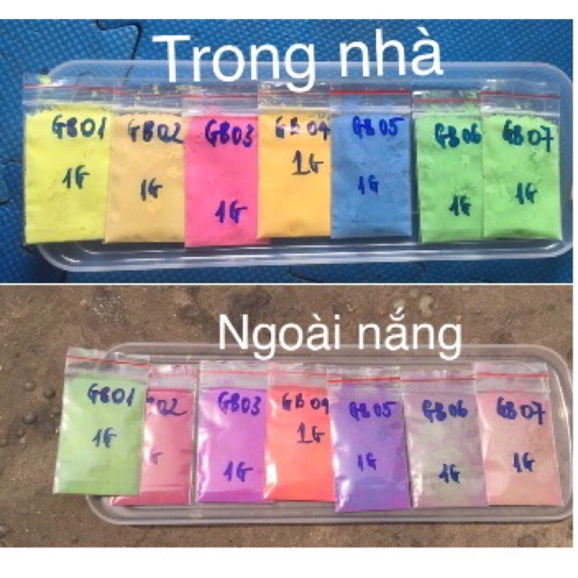 Bột biến quang đổi màu dưới nắng gói 100 gr