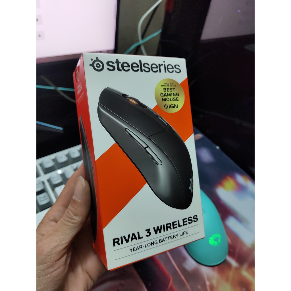 Chuột Steelseries RIVAL 3 Dual Wireless / Bluetooth Gaming mouse 18000 CPI