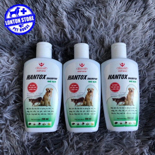 HANVET Hantox Shampoo Hanvet (200ml) - Sữa Tắm Trị Ve Rận Bọ Chét Chó Mèo  - Lonton store