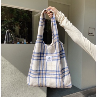 túi tote caro xanh