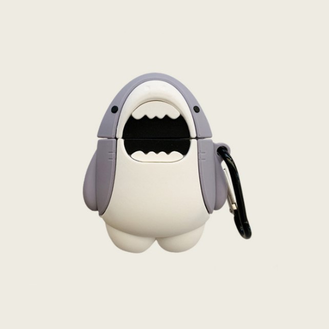 Vỏ case ốp tai nghe airpod 2 i12 airpods cute chống va đập hình cá mập baby shark đáng yêu cute