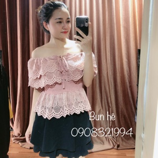 Áo trễ vai ren
