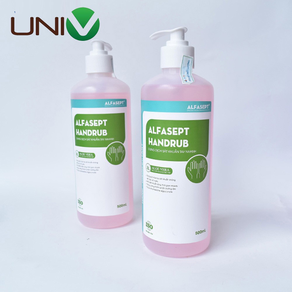 1 Thùng 12 Chai 500ml Nước Rửa Tay Sát Khuẩn Nhanh Khô ALFASEPT (Chính hãng)