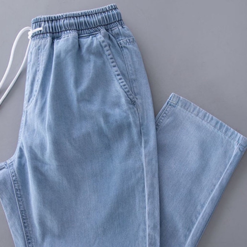 Quần Jean Baggy Ống Suông Nam Nữ Unisex - Kiểu quần Jean Nam Nữ màu xanh sáng | BigBuy360 - bigbuy360.vn