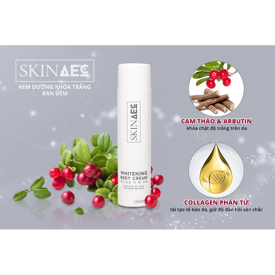 [FREESHIP] KEM DƯỠNG TRẮNG DA BAN ĐÊM SKIN AEC WHITENING BODY CREME detox.hcm