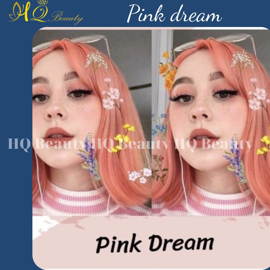 Thuốc nhuộm tóc màu Cam Hồng Pink Dream + Tặng trợ nhuộm và gang tay