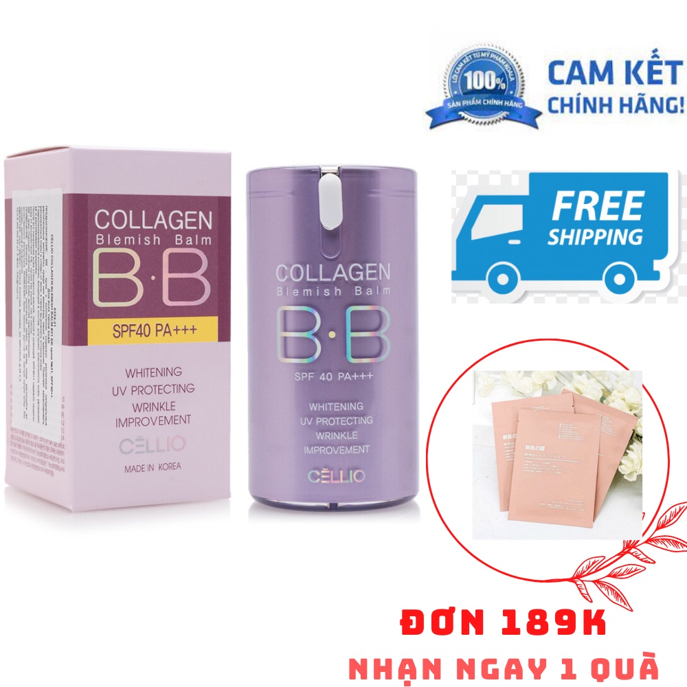 Kem nền BB Cellio Collagen Blemish Balm hàn quốc SPF 40 PA+++ 40ml